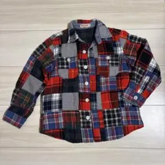 MIKI HOUSE チェック　長袖　シャツ 110 ミキハウス