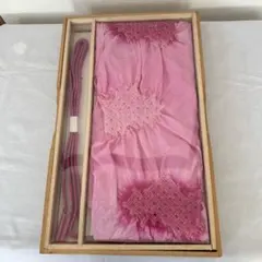 正絹　帯締め・帯揚げセット★振り袖にも★和装小物★帯揚　帯締★ピンク