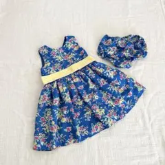 ラルフローレン 花柄ワンピース ベビー 女の子 キッズ ブルー ベルト
