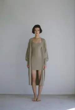 rielleriche LongCardigan×CamiOne-Piece