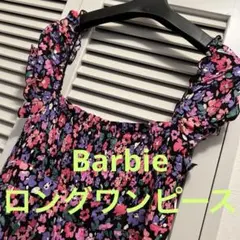 お値下げ‼️ 未使用　バービー　Barbie ロングワンピース　花柄　ピンク紫のサムネイル