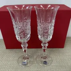 新品　ボヘミア　クリスタルガラス　ワイングラス　ハンドカット　チェコ製