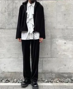 24AW lad musician ベロアワイドパンツ ダークグレー 44 - メルカリ