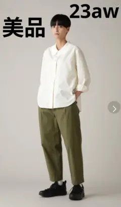 美品　マーガレットハウエル　コットンパンツ　オリーブ