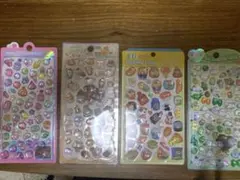 海外製 うるちゅる風ポップシール 4枚セット