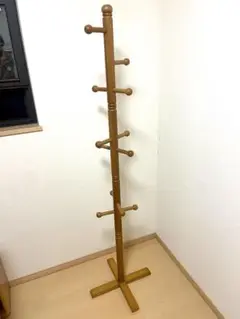 木製 ポールハンガー コートハンガー　12フック