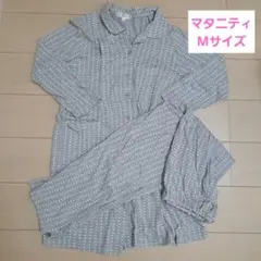 西松屋　マタニティ　Mサイズ　長袖パジャマ　グレー　ハート柄
