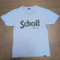 Schott N.Y.C. カモフラロゴ Tシャツ グレー Sのサムネイル
