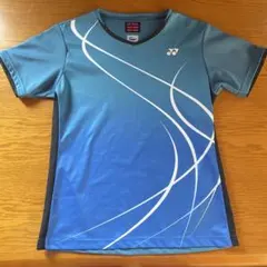 YONEX バドミントンウェア 青 ストライプ