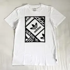 アディダス オリジナルス トレフォイルロゴ&グラフィックプリントTシャツ 白 Mのサムネイル