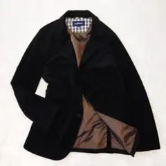 ニューヨーカー　テーラードジャケット　コーデュロイ　黒　L　メンズ