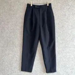 【オペークドットクリップ】 センタープレス タック入り スラックス パンツ S