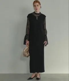 Andequal ribbonshoulder lace combinaison - メルカリ