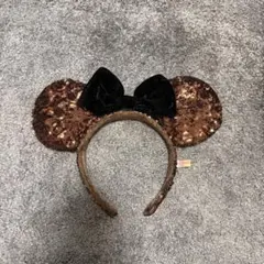東京ディズニーリゾート ミニーカチューシャ　ブラウン　スパンコール