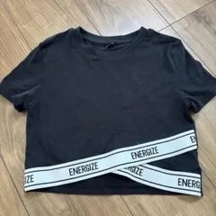 GU Energize ロゴ クロップドTシャツ S