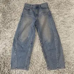 GU Sサイズ バレルレッグジーンズ　丈短め　68.0cm