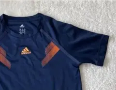 adidas climalite 速乾素材 ネイビーサッカートップス140cm