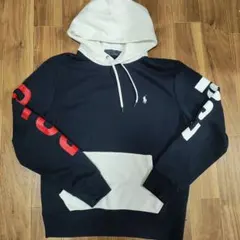 Polo Ralph Lauren パーカー ネイビー 蛍光ロゴ - メルカリ