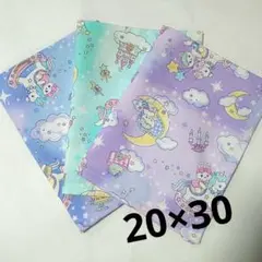 ランチョンマットハンドメイド【20×30】1枚仕立て　３枚セット