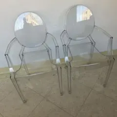 2脚セット　Kartell ルイ・ゴースト シングルチェア クリア