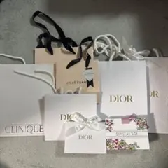 CLINIQUE・DIOR・JILLSTUART ショップ袋セット