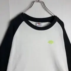 ディッキーズ ラグラン袖 七分袖Tシャツ カットソー 刺繍 L 白黒 XL相当のサムネイル