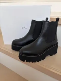 EVOL】厚底トラックソールサイドゴアブーツ