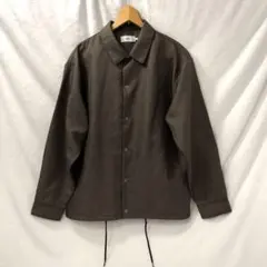 アズールバイマウジー　ルーズコーチジャケット　 グレンチェック柄&ストライプ　L