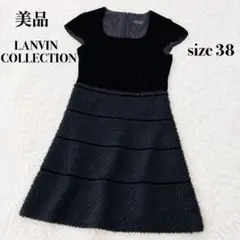 【美品】ランバンコレクション ベロア ドッキングワンピース 38 フォーマルのサムネイル