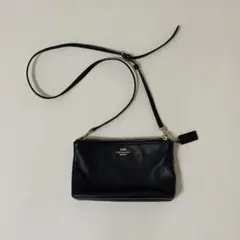COACH コーチ ブラック レザー ゴールド金具 ショルダーバッグのサムネイル
