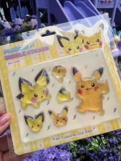 韓国限定ポケモンバブルステッカーボンボンドロップシールピカチュウ
