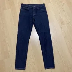 【美品】無印スキニーデニム ダークブルー25 ウエスト63.5