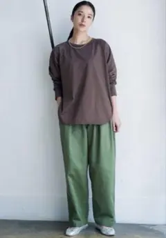 lelill ベーシックチノパンツ　40 道具服　レリル　2025