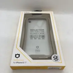 iFace iPhone 7/8/SE2/SE3用強化ガラスクリアケースベージュ