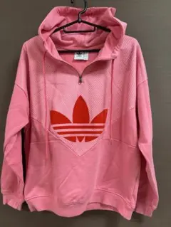 美品‼️アディダスオリジナルス　ファスナー付きトレーナー　ピンク　L