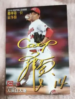 大瀬良大地 プロ野球チップ　カード　サイン入り