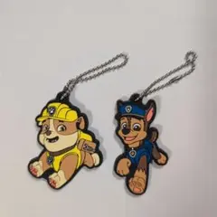 【未使用】パウ・パトロール ラバーキーホルダー ラブル チェイス 2個セット