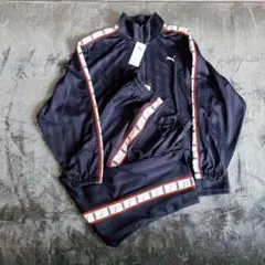 PUMA ジャージ 上下セット XL 新品タグ付 ネイビー×ホワイト メンズ