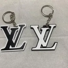 VLロゴ キーホルダー ホワイト ブラック