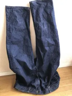 逆立ちデニム！水ワンウォッシュ後再度糊付け！鬼ヒゲ注意報！ユニクロ希少W36！