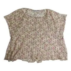 Zara TRF 花柄 ブラウス 半袖 Mサイズ ザラ シフォン 総柄のサムネイル