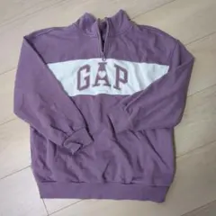 GAP ハーフジップ トレーナー パープル