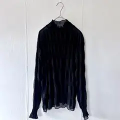 黒 ブラウス 長袖