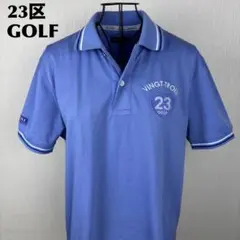 ★美品★ 23区GOLF メンズ 半袖ポロシャツ ゴルフシャツ ロゴ刺繍のサムネイル