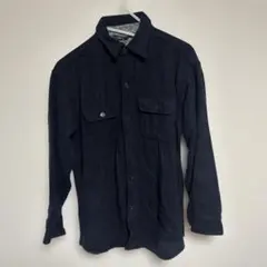70s Sears Premiere シャツジャケット ネイビー ペイズリー柄