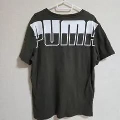 PUMA Tシャツ L カーキ ビッグロゴ メンズ レディース