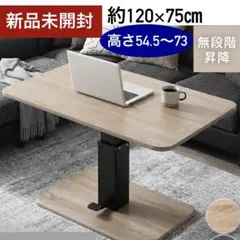 2026年3月購入★新品未開封品★LOWYA 昇降式テーブル 木目調のサムネイル