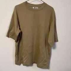 UNIQLO U ベージュ エアリズムコットンオーバーサイズTシャツ Lサイズ