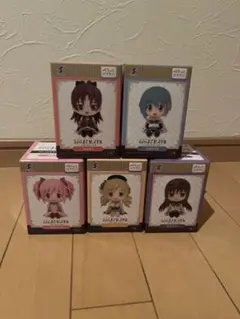 魔法少女まどか☆マギカ　ぺたっとおすわりフィギュア ‪　全5種 セット
