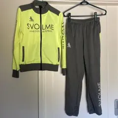 SVOLME 上下セット　蛍光イエロー/グレー 上Sサイズ下Mサイズ
